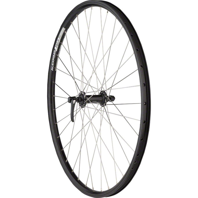 Quality Wheels Deore/DH19 Front Wheel - 26" QR x 100mm Rim Brake BLK Clincher 36H