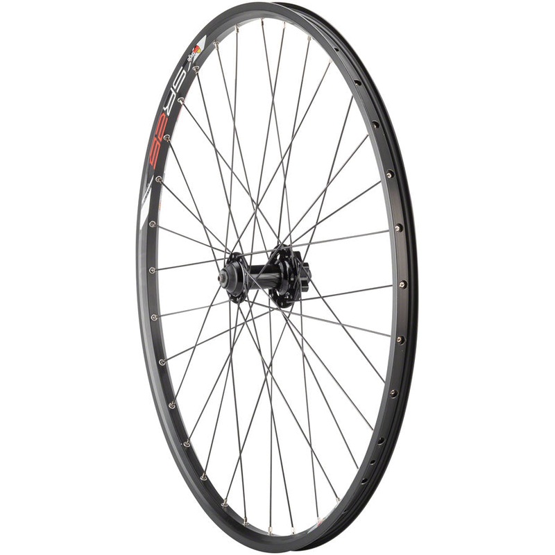 Quality Wheels Value Double Wall Series Disc Front Wheel - 26" QR x 100mm 6-Bolt BLK Clincher