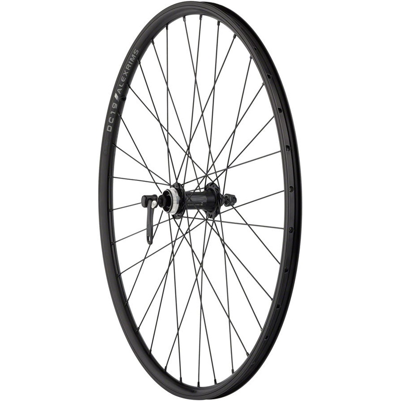 Quality Wheels Value Double Wall Series Rim+Disc Front Wheel - 26" QR x 100mm Center-Lock /Rim Brake BLK Clincher