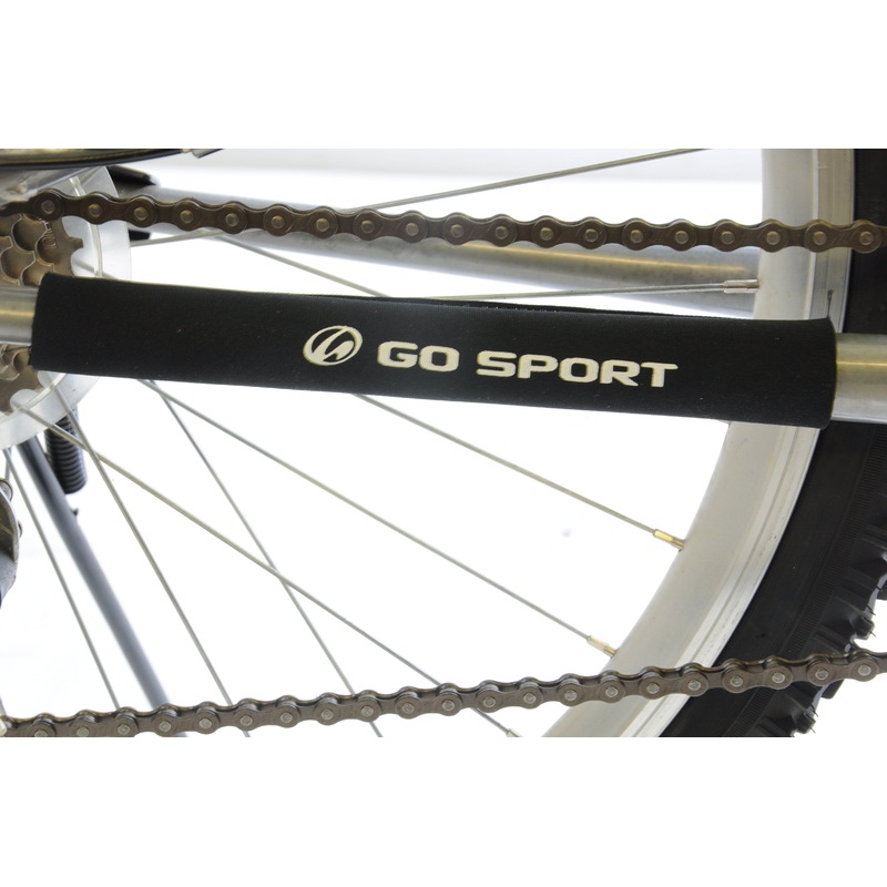 'GO SPORT' BIKE VELCRO MTB- ANY BIKE CHAINSTAY PROTECTOR 230mm BLACK STRECHFOAM