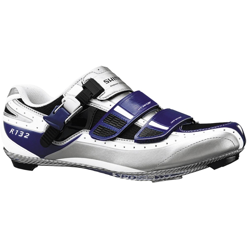 Shimano R132 SPD-SL Road Shoes White- Blue  UK 3, EU 36
