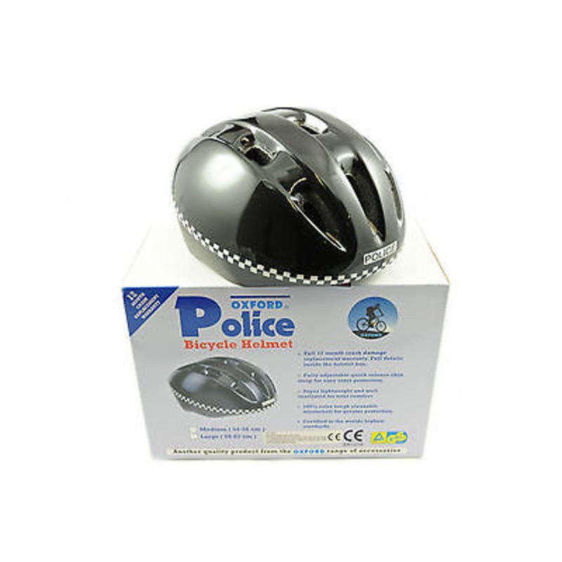 'POLICE'BIKE HELMET 58-62cm LARGE CYCLING HELMET REDUCED PRICE BARGAIN LTD STOCK