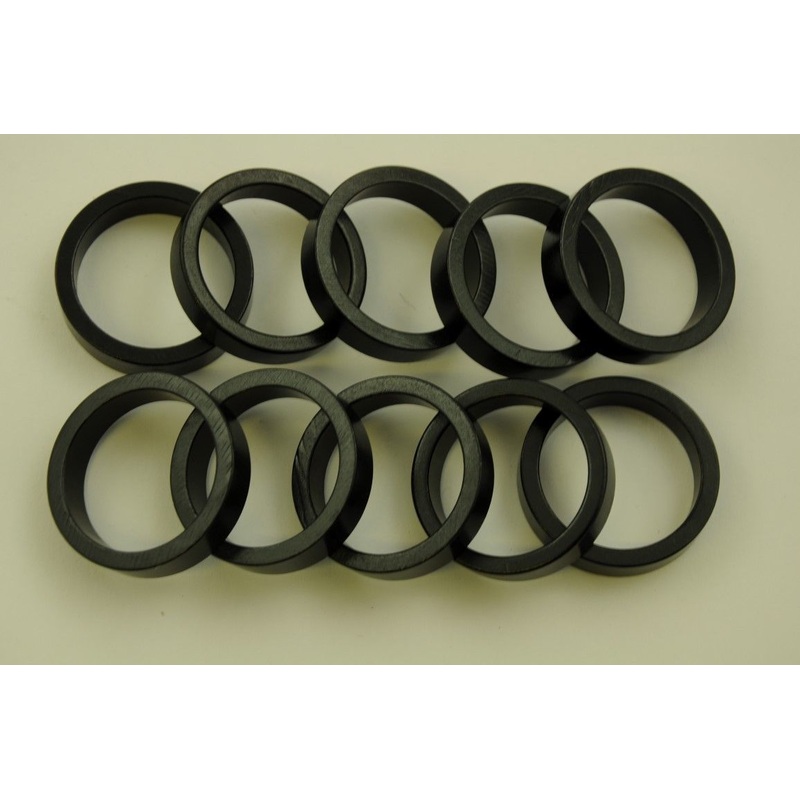 10 x 10mm 1" FORK A HEAD HEADSET SPACER WASHERS  1" (25.4mm) BLACK JOB LOT