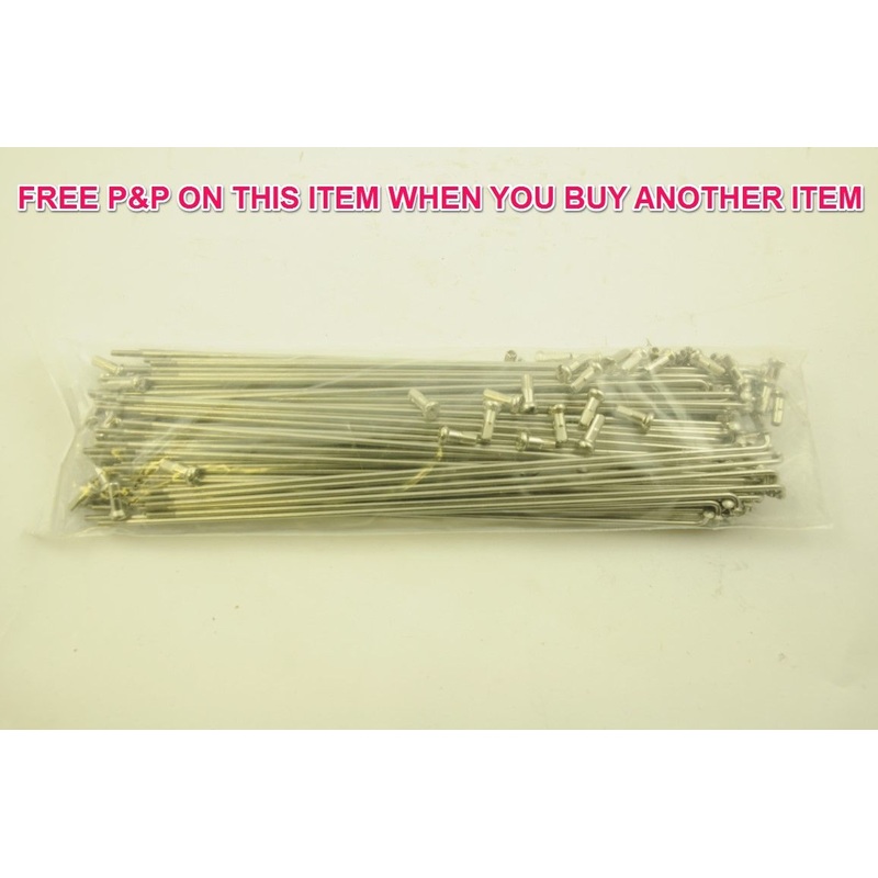 100 x STAINLESS STEEL 200mm 14 Gauge SPOKES & NIPPLES HIGH QUALITY WHEEL BUILD