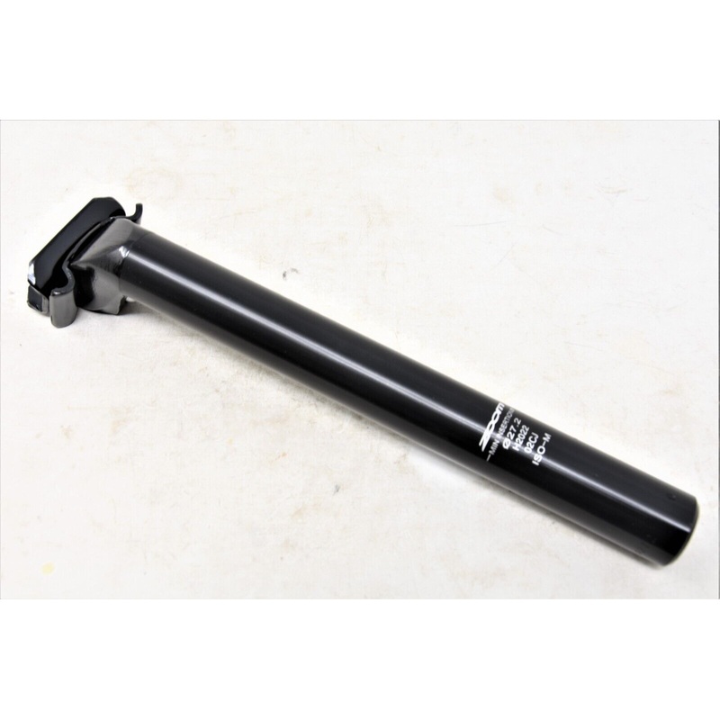 Zoom 27.2mm Alloy Short Bike Saddle Seat Post 10" 250mm Micro Adjust Black