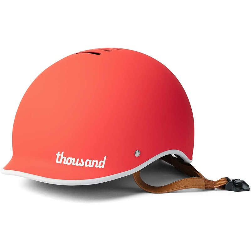 Thousand Heritage Collection Adult Bike Helmet Original Low Profile Retro Commuter Cycling Helmet Large 59 - 62cm Daybreak Red (matt)