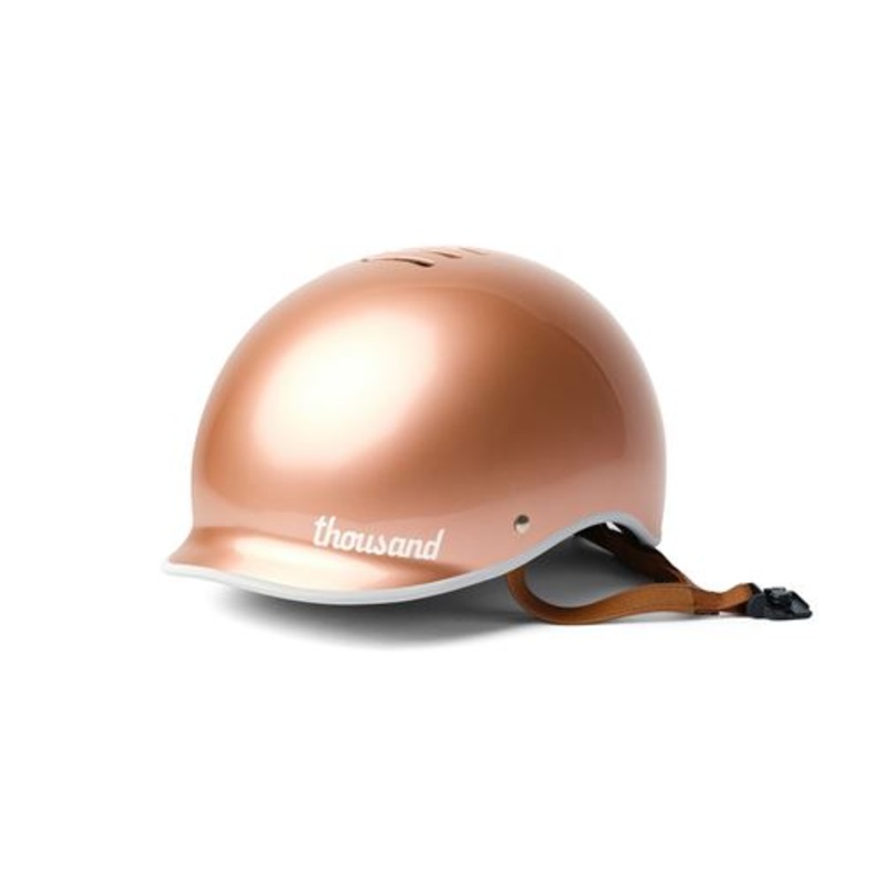 Thousand Heritage Collection Adult Bike Helmet Original Low Profile Retro Commuter Cycling Helmet Medium 57cm - 59cm Rose Gold Colour