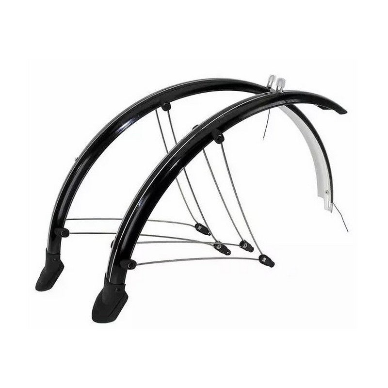 CDC Mudguards Full Profile, flexible plastic, mudflaps + struts | 45mm