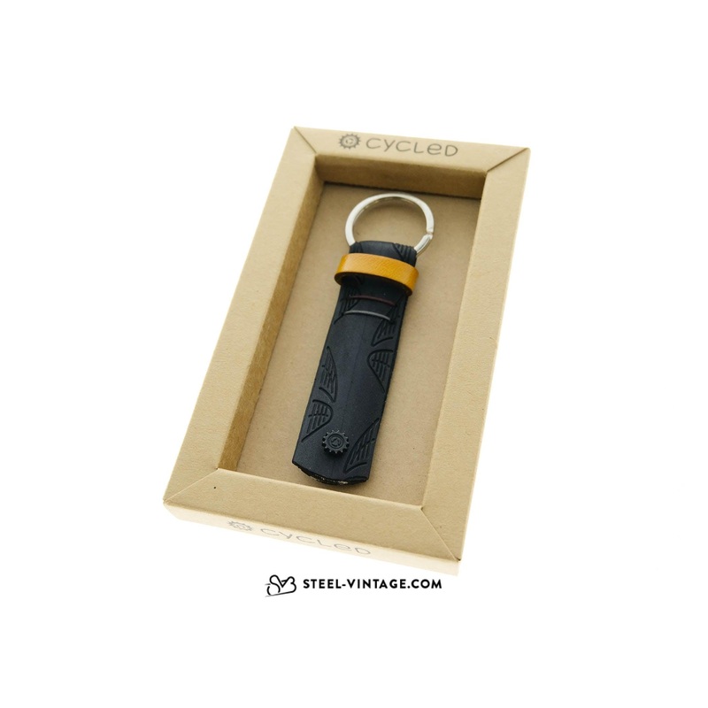 Cycled Yellow Grey Key Holder