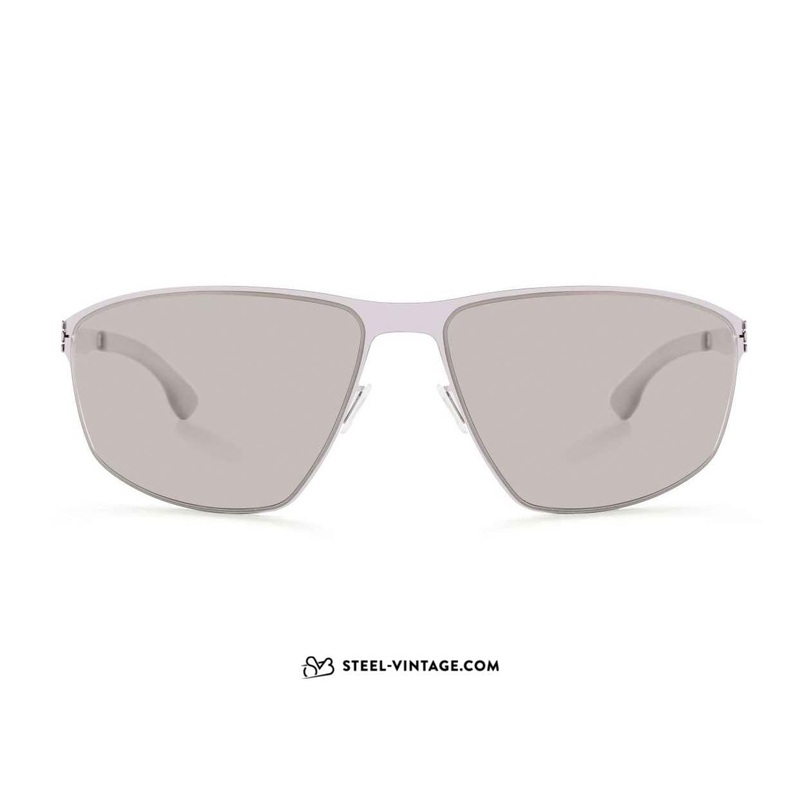 ic! Berlin Sunglasses Chrome Light Grey Smoke