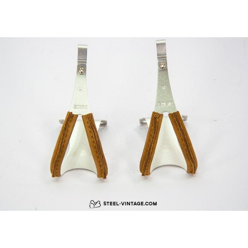 MKS Toeclips with leather cover Size L