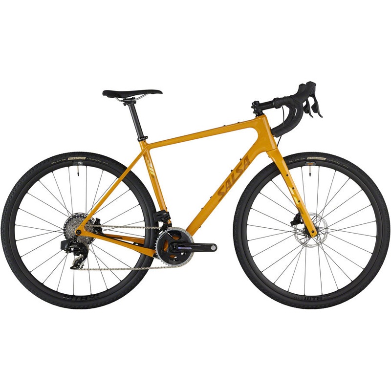 Salsa Warbird C Force AXS Wide Bike - 700c Carbon Mustard Yellow 59cm
