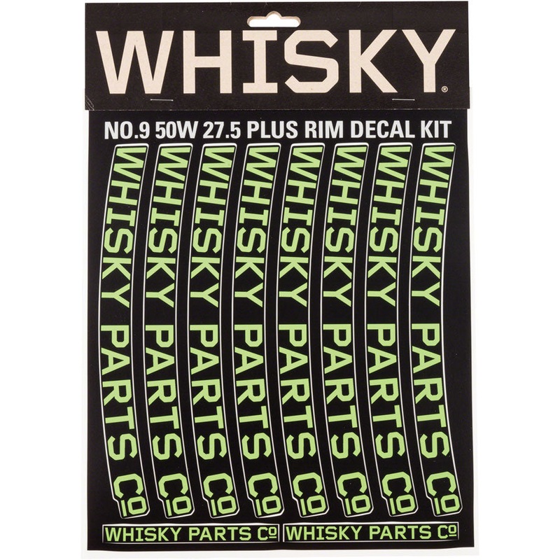 WHISKY 50w Rim Decal Kit for 2 Rims Lime Green