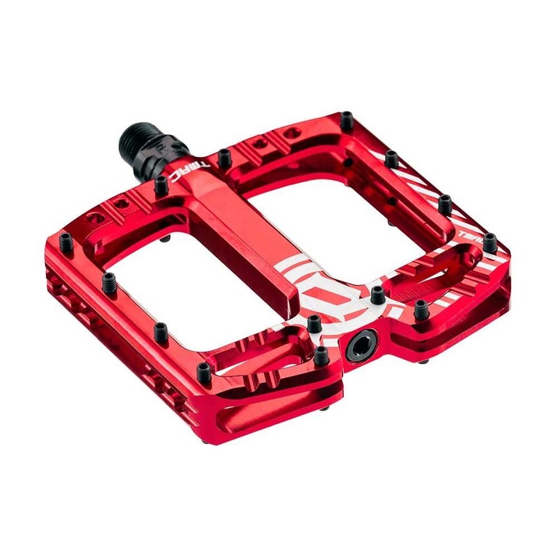 Deity, TMAC, Platform Pedals, AL-6061 body, Cr-Mo axle, 110mm x 105mm, Red